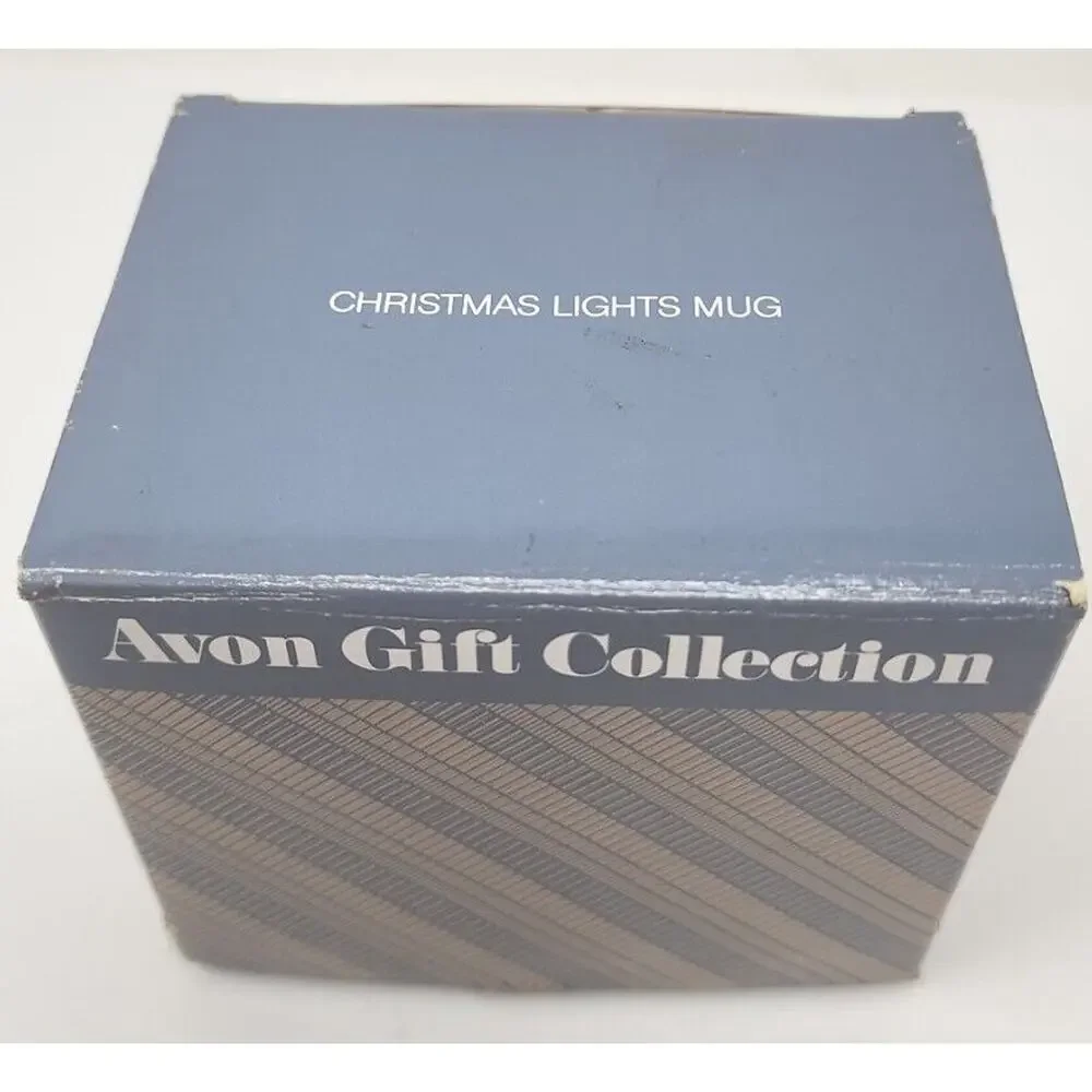 Vintage Avon Christmas Lights Mug Santa Tree Toys Reindeer New‎ in box U35
